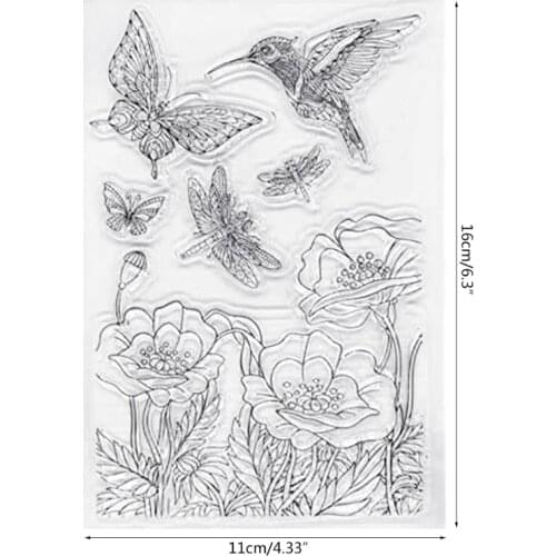 Hummingbird Silicone Clear Seal Stamp DIY Scrapbooking Embossing Photo Album Decorative Paper Card Craft H55A