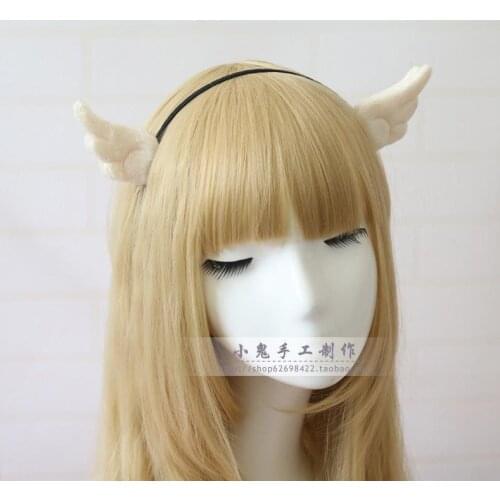 Super cute headband plush angel wings girl hair accessories headband side clip hairpin Card Captor Sakura Cosplay headband