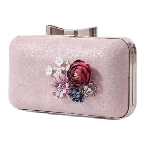 2020 new women handmade flowers evening clutch bags wedding chain banquet clutch purse wallets drop shipping LXG41
