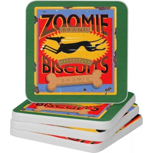 Zoomie Biscuits Diatomite Square Round Shape Coaster Resistant Water Cup Bonsai Mat Soap Toothbrush Pad Diameter 10cm