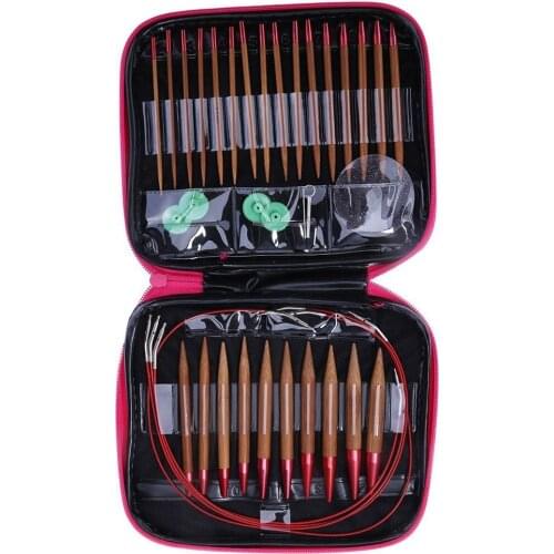 13 Size Changeable Aluminium Circular Knitting Needle Ring Set Crochet Yarn DIY Knitting Tools Sewing Accessories