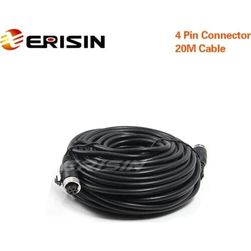Erisin ES110-20 4 Pin Connector 20M Cable for Monitor Camera