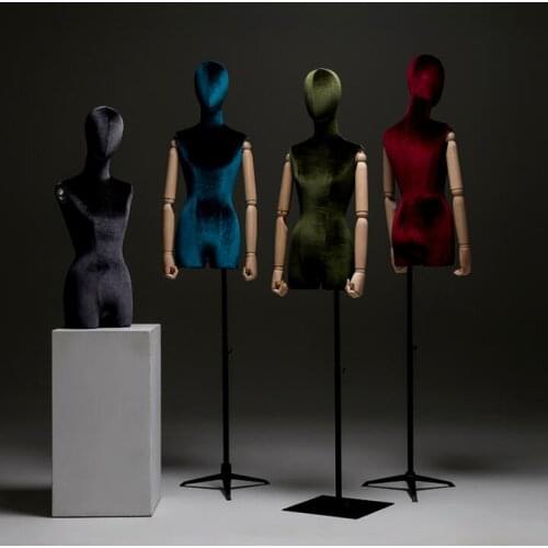 4style Arm color wood hand mannequin body Triangle base Female dress model,jewelry flexible women,adjustable rack,doll C840