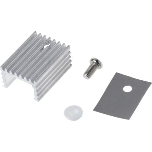 10Set TO-220 Cooling Radiator Aluminum Sheet Heatsink Transistor Heat Sink Cooler Radiator Cooling Silicone Pads for PC Computer