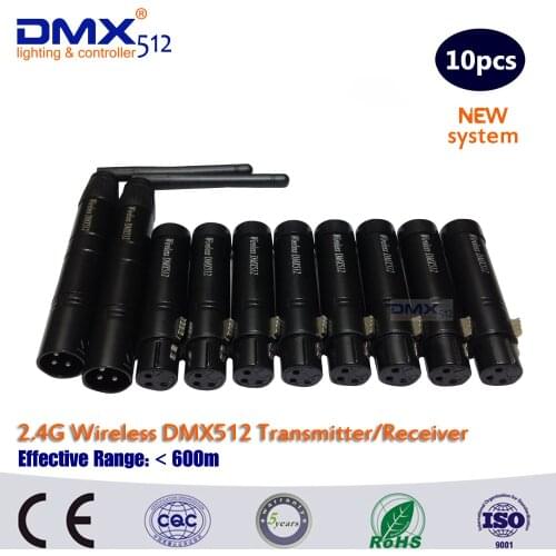 DHL Free Shipping professional cheap black mini dmx controller wireless light dmx wireless