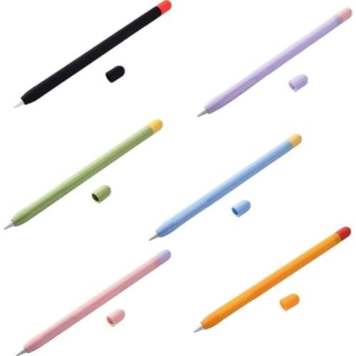 IPencil Case Sleeve Brightly-colored Silicone Soft Protective Cover Accessories Compatible with Pencil 1st Generation 96BA