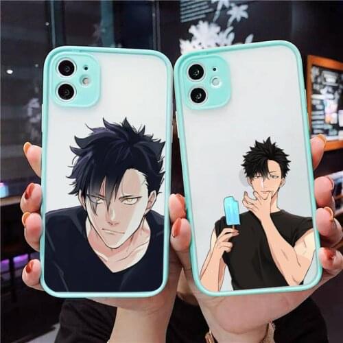 Haikyuu Kuroo Tetsurou P Phone Case For iPhone 12 11 Mini Pro XR XS Max 7 8 Plus X Matte transparent blue Back Cover