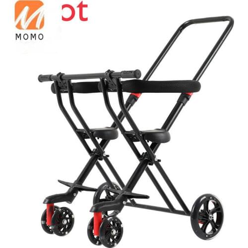 Twin Baby Walking Tool Double Trolley Foldable and Portable Stroller Baby Double Cart Band Baby Go Out Fantastic Product Durable