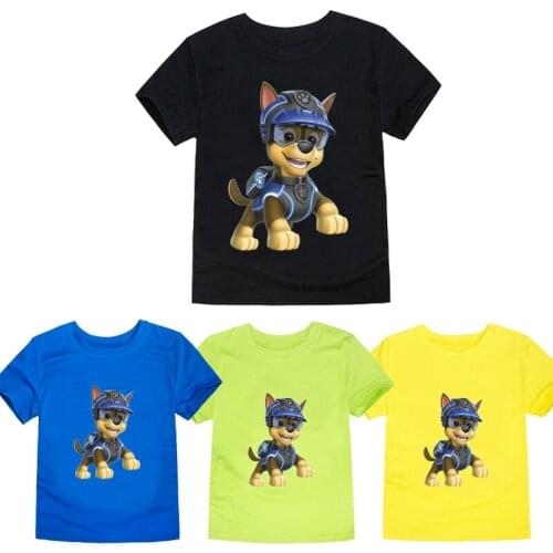 Boys & Girls Cartoon T-shirts Kids Paw Patrol Print T Shirt for Boys Children Summer Short Sleeve T-shirt Cotton Tops Clothing