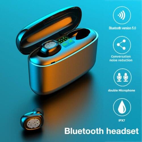 G5S TWS Bluetooth 5.0 Wireless Earphones HiFi Stereo 3500mAh Charging Case IPX7 Waterproof Touch Control Business Sports Earbuds