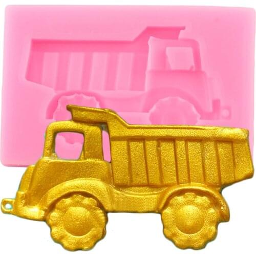Truck Silicone Mold Fondant MoldS DIY Baby Birthday Cake Decorating Tools Clay Candy Chocolate Gumpaste Moulds