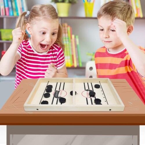 Interactive Toys Large Size Table Fast Hockey Sling Puck Play Paced Winner Fun Party Games for Children Family Table Board Game
