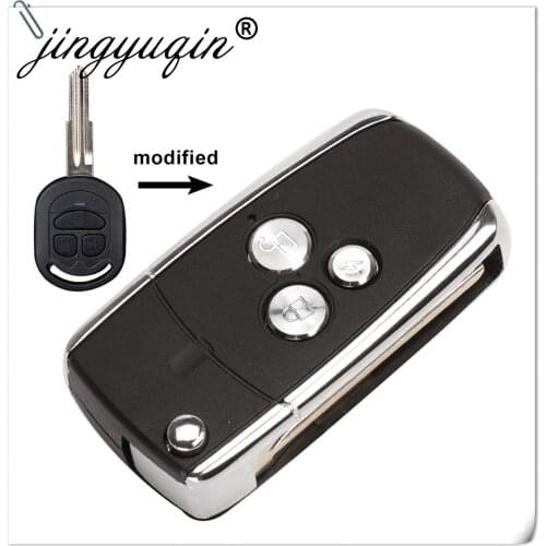 Jingyuqin 10pcs 3 Button Flip Folding Remote Car Key Blank Case Shell Fit For Buick Excelle HRV Key Shell For Chevrolet optra