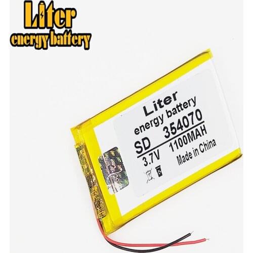 Best battery brand 3.7V polymer lithium 354070 1100mAH remote control electronic book GPS wireless earphone