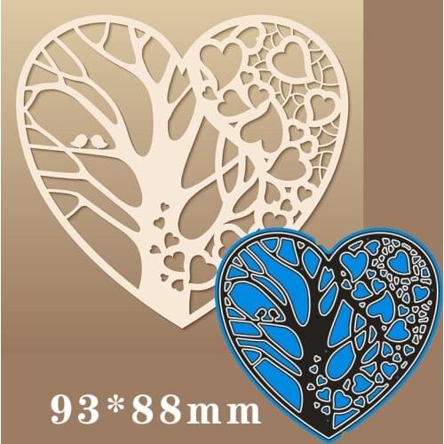 Metal Cutting Dies tree heart New Scrapbook paper decoration template Embossing DIY Paper Card Craft 93*88mm
