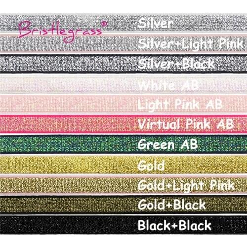 BRISTLEGRASS 100 Yard by Roll 3/8" 10mm Metallic Glitter Elastic Spandex Band Shoulder Bra Strap Lingerie Tutu Dress Sewing Trim
