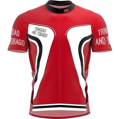 2021 new trinidad and tobago mens full zipper bicycle short-sleeved cycling jersey