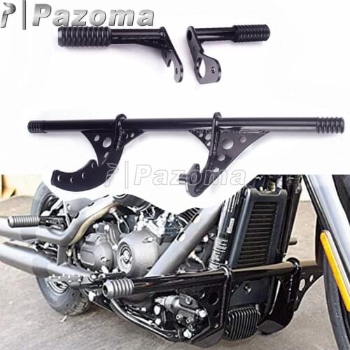 1Set Motorcycle Front Highway Crash Bar + Passenger Peg Crash Bar Slider For Harley Softail Street Bob and Low Rider 2018-2020