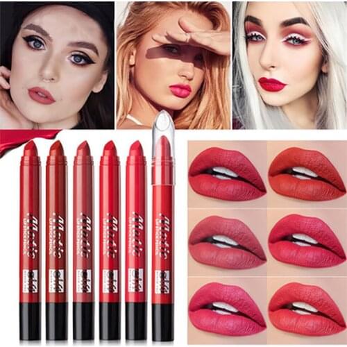 Makeup Lipstick Pen Lip Gloss Long lasting Waterproof Moisturizing Cosmetics Makeup Matte Lipstick Nude Sexy Red Lip Stick