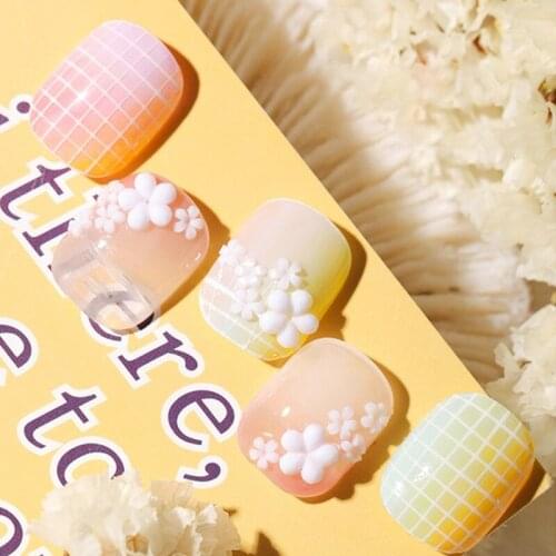 Q1QD 50/100pcs 3D Flower Nail Art Charms Decoration Nails Design Decals for Women