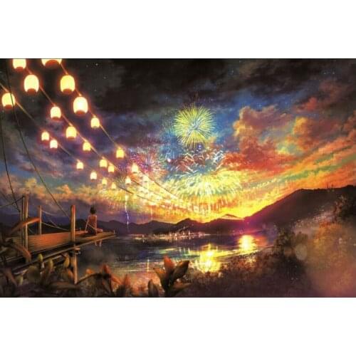 Colorful lights puzzle 1000 pieces ersion wooden jigsaw puzzle white card adult childrens educational toys