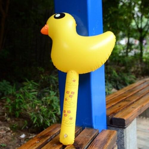 Rods toy nflatable animal Inflatable Ducklings Rods Lamented The Son Yellow Duck Toy Hammer Rod Pvc Toys Children Gifts