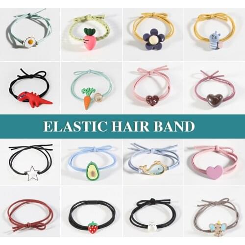 17 Styles Girls Candy Colors Nylon Rubber Bands Children Safe Elastic Hair Bands Ponytail Holder Kids Hair Braider Accessories