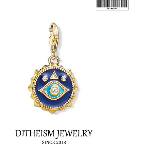 Charm Pendant Blue Nazar Eye 925 Sterling Silver fit Bracelet & Necklace 2021 New Fine Jewelry Lucky Bijoux Gift For Women Men