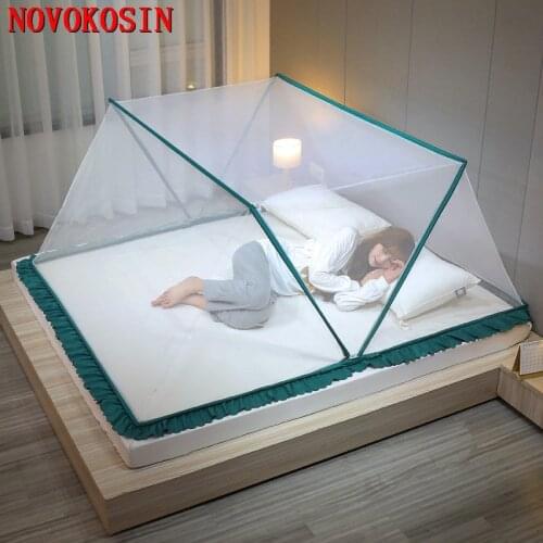 2021 Internet Celebrity 5 Colors 0.9m Bed Bi-Parting Home Mosquitero Installation Free Foldable Portable Outdoors Mosquito Net