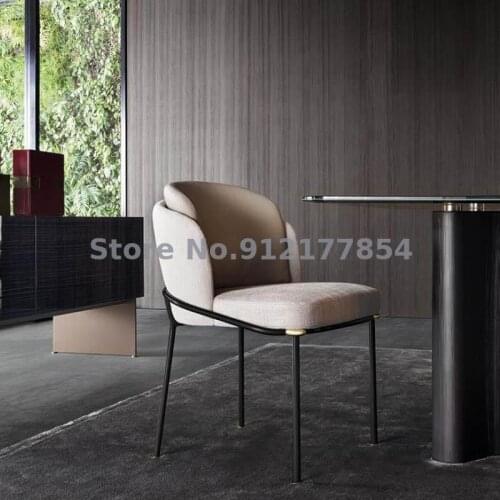 Net celebrity ins wind light luxury back chair home minimalist casual makeup stool Nordic Italian hotel restaurant dining chair