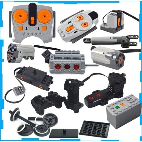 Technical parts Motor multi power functions tool servo train motor 8293 8883 PF model sets building blocks Compatible All Brands