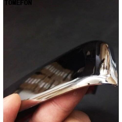 TOMEFON ABS Chrome For Ford Edge 2015 Side Door Rear View Mirror Cover Trim Garnish Molding Overlay Cover
