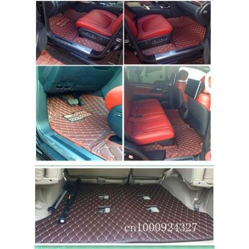 Top quality! Special floor mats + trunk mat for Toyota Land Cruiser Prado 120 7 seats 2009-2002 waterproof carpets,Free shipping