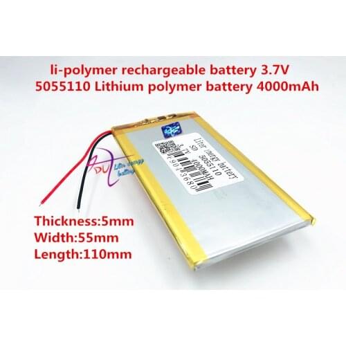 3.7 V lithium polymer battery 4000 mah large-capacity PDA tablet PC MID 5055110