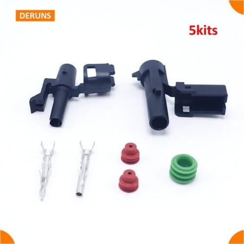 5 Sets Kits Brand New 1Pin Way Delphi Waterproof Sealed Electrical Wire Connector Plug For Car Boat Etc