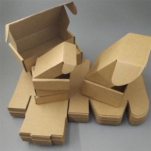 50pcs 10cm 20cm Corrugated Cardboard Box Carton Box natural gift postal shipping box