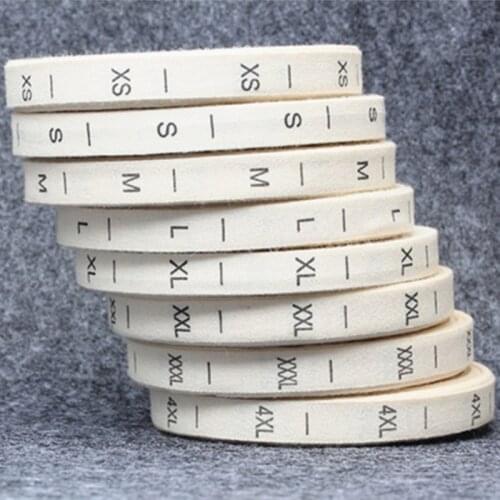 500pcs/roll High Quality Beige Cotton Size Labels Washable Soft Cotton Labels Tags for Baby Clothing Free Shipping