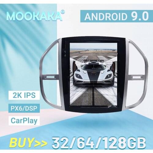 For Mercedes Benz Vito 2016-2020 Tesla Screen Android Px6 Car Multimedia Stereo Player Carplay GPS Navigation Head Unit DVD