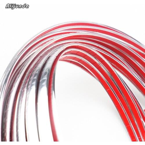 Car-styling 10mmx15m DIY Car decoration Chrome Strip sticker for Chevrolet Cruze TRAX Aveo Lova Sail EPICA Captiva Malibu Volt C