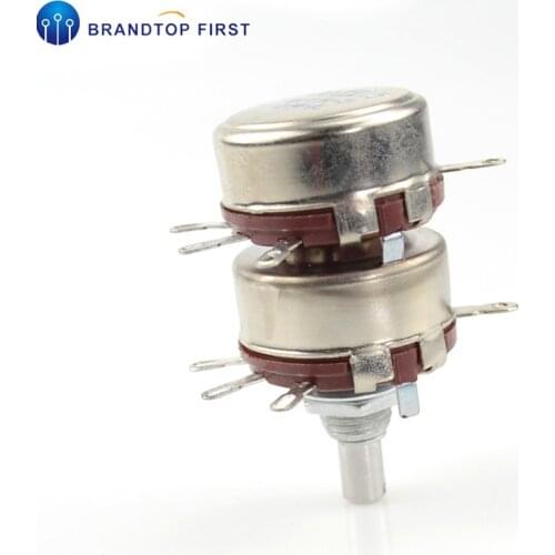 Double Carbon Potentiometer WTH118 WTH-3 1K 2K2 4K7 10K 220K 470K 680K 1M switch