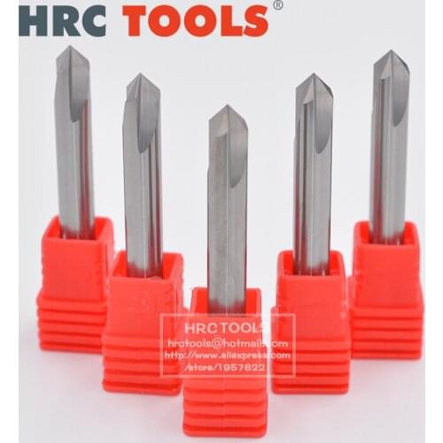 U7-6Dx60ax50L 3 FLUTE TUNGSTEN STEEL CARBIDE ALUMINUM CHAMFER METAL END MILL 60 DEGREE