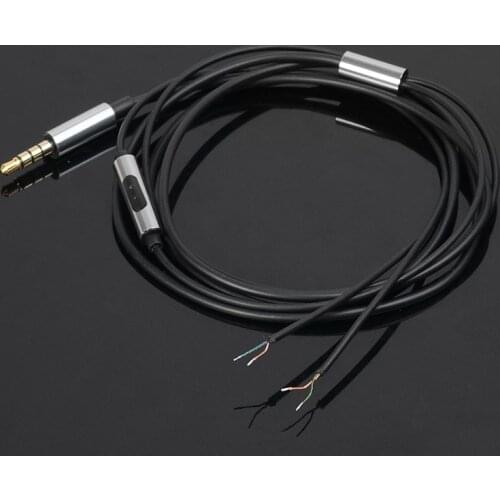 FAAEAL with Mic 1.2M Earphone Repair Cable For DIY Replacement Audio Cable Headphone Repair Wire DIY Headphone Earphone Wire