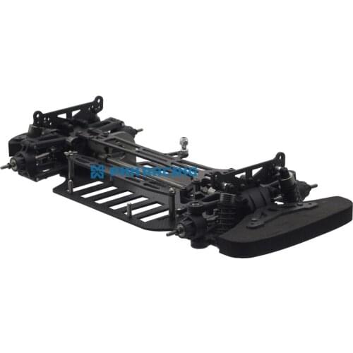 Alloy Carbon Frame Kit with Tires for 1/10 Tamiya TT01