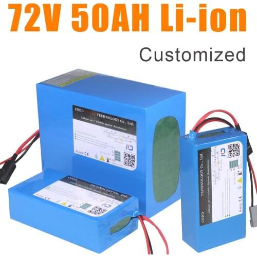 72v 55AH 3000W lithium Mountain bike Ebike battery pack 72V Scooter Battery with charger
