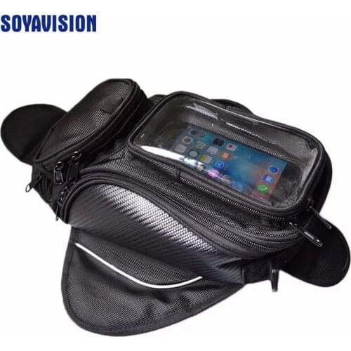 Motorcycle Motorbike Oil Fuel Tank Bag saddle Bag w/ Bigger Window Moto Accessory Black Oil Fuel Tank Bag Magnetic