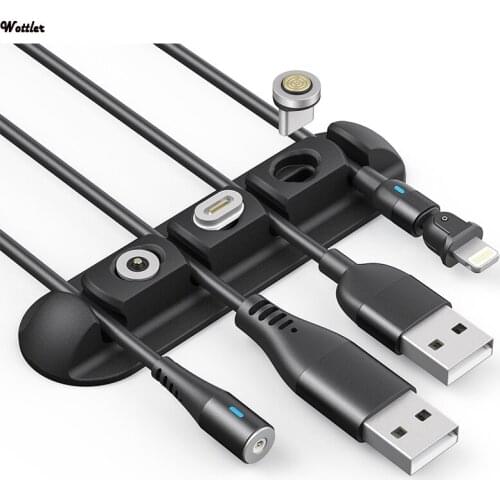 Cable Organizer Silicone USB Cable Winder Tidy Protector Cable Management Clips Cable Holder for Mouse Earphone Wire Organizer