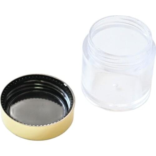 20pcs 10g/1oz volum Gold Cover empty Bottle Nail-acylic-and-glitter-powder-Container Tiny-things-Storage Tool Convenient Bottle