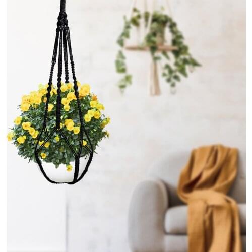 Garden Flowerpot Plant Hanger 100% Handmade Macrame Hanging Basket Rope Flower Pot Holder Courtyard balcony Cord wall decoration