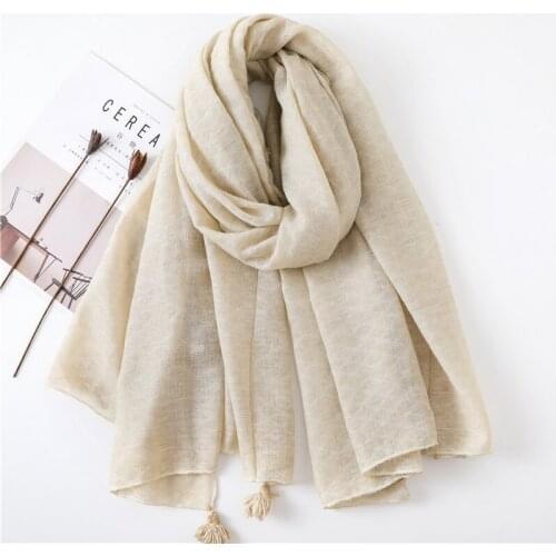Brand Fashion Scarfs For Women Solid Fringed Shawls Wraps Tie dye Scarf Female Lightweight Sun Protection Beach Hijab Breathable