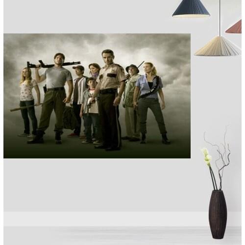 Modern Picture Walking Dead Poster Paintings For Living Room Wall Art Silk Fabric Cloth Decoration Poster For Children Gift
